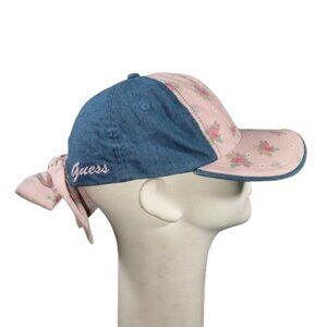 Vintage Y2K Guess Cap Embroidered Bow Blokette Balletcore Pastel Preppy Sporty